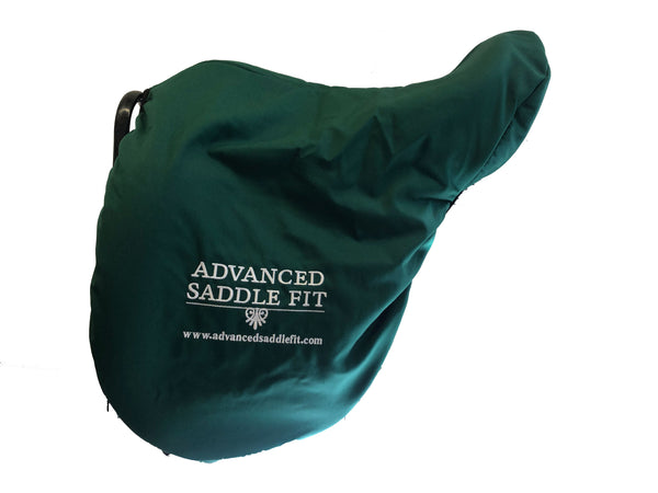 Advanced Saddle Fit | Fleece-lined Saddle Cover - Green - ASF Logo